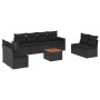 8-teiliges Gartensofa-Set und schwarze synthetische Rattankissen von , Gartensets - Ref: Foro24-3224081, Preis: 491,89 €, Rab...