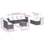 8-teiliges Gartensofa-Set und schwarze synthetische Rattankissen von , Gartensets - Ref: Foro24-3224081, Preis: 491,89 €, Rab...