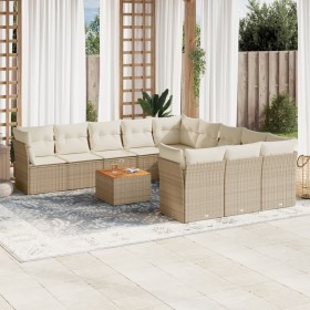 12-teiliges Gartensofa-Set und braune synthetische Rattankissen von , Gartensets - Ref: Foro24-3223909, Preis: 906,99 €, Raba...