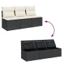 3-seater garden sofa with PE rattan cushions in black by , Outdoor sofas - Ref: Foro24-366015, Price: 151,53 €, Discount: %