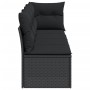 4-seater garden sofa with black synthetic rattan cushions by , Outdoor sofas - Ref: Foro24-365964, Price: 231,72 €, Discount: %