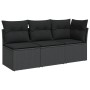 3-Sitzer-Gartensofa mit schwarzen synthetischen Rattankissen von , Outdoor-Sofas - Ref: Foro24-365987, Preis: 201,38 €, Rabat...