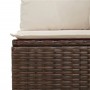 Garden sofa without armrests with brown PE rattan cushions by , Outdoor sofas - Ref: Foro24-366199, Price: 65,67 €, Discount: %