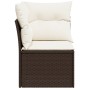 Garden corner sofa with brown synthetic rattan cushions by , Outdoor sofas - Ref: Foro24-366200, Price: 93,69 €, Discount: %