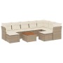 Gartensofa-Set mit beigen Kissen, 10-teilig, synthetisches Rattan von , Gartensets - Ref: Foro24-3223965, Preis: 731,99 €, Ra...