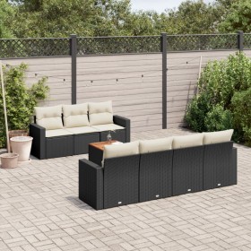 8-teiliges Gartensofa-Set und schwarze synthetische Rattankissen von , Gartensets - Ref: Foro24-3224026, Preis: 504,41 €, Rab...