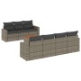 Set de sofás de jardín 8 pzas y cojines ratán sintético gris de , Conjuntos de jardín - Ref: Foro24-3224030, Precio: 523,54 €...