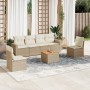 Set sofás de jardín 7 piezas y cojines ratán sintético beige de , Conjuntos de jardín - Ref: Foro24-3224070, Precio: 504,67 €...