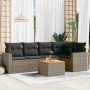 6-piece garden furniture set and gray synthetic rattan cushions by , Garden sets - Ref: Foro24-3224114, Price: 383,84 €, Disc...