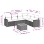 7-piece garden dining set and black synthetic rattan cushions by , Garden sets - Ref: Foro24-3224137, Price: 412,74 €, Discou...