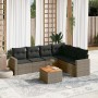 7-piece garden sofa set with gray PE rattan cushions by , Garden sets - Ref: Foro24-3224142, Price: 452,99 €, Discount: %