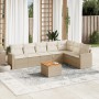 Garden sofa set with beige cushions 8 pcs PE rattan by , Garden sets - Ref: Foro24-3224154, Price: 639,33 €, Discount: %