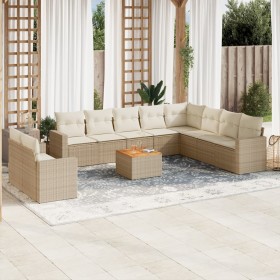 11-teiliges Gartensofa-Set mit beigen synthetischen Rattankissen von , Gartensets - Ref: Foro24-3224196, Preis: 843,52 €, Rab...