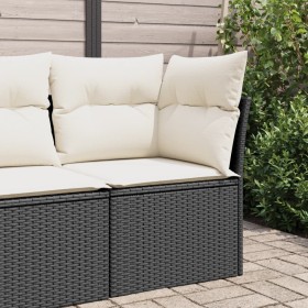 Garden corner sofa with black synthetic rattan cushions by , Outdoor sofas - Ref: Foro24-365997, Price: 85,15 €, Discount: %