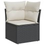 Garden corner sofa with black synthetic rattan cushions by , Outdoor sofas - Ref: Foro24-365997, Price: 87,25 €, Discount: %