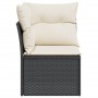 Garden corner sofa with black synthetic rattan cushions by , Outdoor sofas - Ref: Foro24-365997, Price: 87,25 €, Discount: %