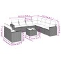 Gartensofa-Set 10-teilig mit schwarzen synthetischen Rattankissen von , Gartensets - Ref: Foro24-3219146, Preis: 628,24 €, Ra...