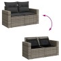 Gartensofa mit Kissen, 2-Sitzer, graues synthetisches Rattan von , Outdoor-Sofas - Ref: Foro24-366140, Preis: 240,03 €, Rabat...