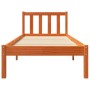 Estructura de cama madera maciza pino marrón cera 100x200 cm de , Camas y somieres - Ref: Foro24-844807, Precio: 71,32 €, Des...