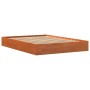 Solid wax brown pine wood bed frame 140x200 cm by , Beds and slatted bases - Ref: Foro24-844818, Price: 134,29 €, Discount: %