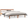 Estructura de cama madera maciza pino marrón cera 160x200 cm de , Camas y somieres - Ref: Foro24-844811, Precio: 96,90 €, Des...