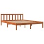 Estructura de cama madera maciza pino marrón cera 160x200 cm de , Camas y somieres - Ref: Foro24-844811, Precio: 96,90 €, Des...