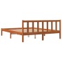 Estructura de cama madera maciza pino marrón cera 160x200 cm de , Camas y somieres - Ref: Foro24-844811, Precio: 96,90 €, Des...