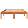 Estructura de cama madera maciza pino marrón cera 140x190 cm de , Camas y somieres - Ref: Foro24-844845, Precio: 79,22 €, Des...