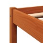 Solid wax brown pine wood bed frame 140x190 cm by , Beds and slatted bases - Ref: Foro24-844845, Price: 78,99 €, Discount: %