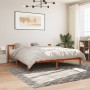 Estructura de cama madera maciza pino marrón cera 120x200 cm de , Camas y somieres - Ref: Foro24-844813, Precio: 107,99 €, De...