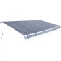 Toldo plegable de operación manual 600 cm azul y blanco de vidaXL, Toldos - Ref: Foro24-276352, Precio: 536,86 €, Descuento: %