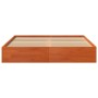 Estructura de cama madera maciza pino marrón cera 120x190 cm de , Camas y somieres - Ref: Foro24-844824, Precio: 72,78 €, Des...