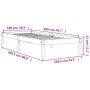 Estructura de cama madera maciza pino marrón cera 100x200 cm de , Camas y somieres - Ref: Foro24-844851, Precio: 65,42 €, Des...