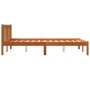 Estructura de cama madera maciza pino marrón cera 140x190 cm de , Camas y somieres - Ref: Foro24-844805, Precio: 75,23 €, Des...