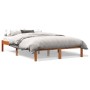 Solid wax brown pine wood bed frame 120x190 cm by , Beds and slatted bases - Ref: Foro24-844839, Price: 74,95 €, Discount: %