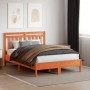 Cabecero de cama madera maciza de pino marrón cera 135 cm de , Cabeceros y pies de cama - Ref: Foro24-844180, Precio: 46,99 €...