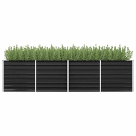 Anthracite gray galvanized steel flower bed 320x80x77 cm by vidaXL, Pots and planters - Ref: Foro24-45728, Price: 105,46 €, D...