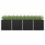 Anthracite gray galvanized steel flower bed 320x80x77 cm by vidaXL, Pots and planters - Ref: Foro24-45728, Price: 115,18 €, D...