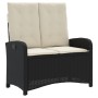 Garden recliner with black synthetic rattan cushions by , garden benches - Ref: Foro24-368215, Price: 170,99 €, Discount: %