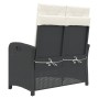 Garden recliner with black synthetic rattan cushions by , garden benches - Ref: Foro24-368215, Price: 170,99 €, Discount: %