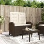 Garden recliner with brown synthetic rattan cushions by , garden benches - Ref: Foro24-368217, Price: 174,92 €, Discount: %