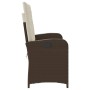 Garden recliner with brown synthetic rattan cushions by , garden benches - Ref: Foro24-368217, Price: 174,92 €, Discount: %