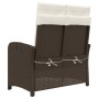 Garden recliner with brown synthetic rattan cushions by , garden benches - Ref: Foro24-368217, Price: 174,92 €, Discount: %