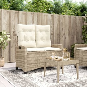 Gartenliege mit beigen synthetischen Rattankissen von , Gartenbänke - Ref: Foro24-368229, Preis: 194,99 €, Rabatt: %