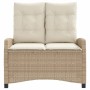 Sillón reclinable de jardín con cojines ratán sintético beige de , Bancos de jardín - Ref: Foro24-368229, Precio: 194,34 €, D...