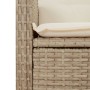 Sillón reclinable de jardín con cojines ratán sintético beige de , Bancos de jardín - Ref: Foro24-368229, Precio: 194,34 €, D...