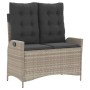 Garden recliner with gray synthetic rattan cushions by , garden benches - Ref: Foro24-368241, Price: 184,99 €, Discount: %