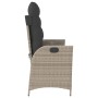 Garden recliner with gray synthetic rattan cushions by , garden benches - Ref: Foro24-368241, Price: 184,90 €, Discount: %