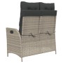 Garden recliner with gray synthetic rattan cushions by , garden benches - Ref: Foro24-368241, Price: 184,99 €, Discount: %