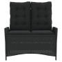 Garden recliner with black synthetic rattan cushions by , garden benches - Ref: Foro24-368236, Price: 180,60 €, Discount: %